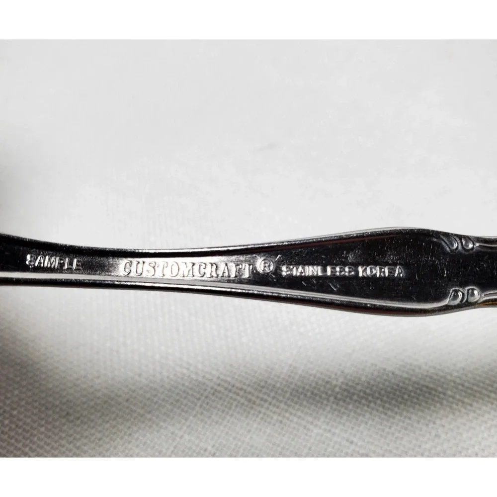 Vtg Customcraft‎ Stainless Steel Teaspoon Monogram S Replacement Flatware Korea